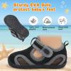 image:imageJOINFREE Baby Water Shoes Boys Girls Sandals Toddler Barefoot Beach Swim Shoes Baby Lightweight Summers Shoes Little Kids QuickDry Auqa Socks for Pool RiverBlackgrey