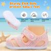image:imageJOINFREE Baby Water Shoes Boys Girls Sandals Toddler Barefoot Beach Swim Shoes Baby Lightweight Summers Shoes Little Kids QuickDry Auqa Socks for Pool RiverColor Whitepink