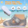 image:imageJOINFREE Baby Water Shoes Boys Girls Sandals Toddler Barefoot Beach Swim Shoes Baby Lightweight Summers Shoes Little Kids QuickDry Auqa Socks for Pool RiverLightgrey