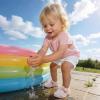 image:imageJOINFREE Baby Water Shoes Boys Girls Sandals Toddler Barefoot Beach Swim Shoes Baby Lightweight Summers Shoes Little Kids QuickDry Auqa Socks for Pool RiverPinkwhiteyellow