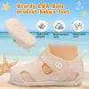 image:imageJOINFREE Baby Water Shoes Boys Girls Sandals Toddler Barefoot Beach Swim Shoes Baby Lightweight Summers Shoes Little Kids QuickDry Auqa Socks for Pool RiverBeige