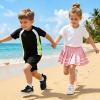 image:imageJOINFREE Toddler Sandals Kids Wide Girls Boys Aqua Athletic Sneakers Barefoot Beach Sandals QuickyDry Nonslip Outdoor Water Sports Hiking Sandals Summer Water Shoes for Pool River SwimBlack