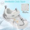 image:imageJOINFREE Toddler Sandals Kids Wide Girls Boys Aqua Athletic Sneakers Barefoot Beach Sandals QuickyDry Nonslip Outdoor Water Sports Hiking Sandals Summer Water Shoes for Pool River SwimWhite