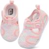 image:imageJOINFREE Baby Water Shoes Boys Girls Sandals Toddler Barefoot Beach Swim Shoes Baby Lightweight Summers Shoes Little Kids QuickDry Auqa Socks for Pool RiverColor Whitepink
