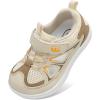 image:imageJOINFREE Toddler Sandals Kids Wide Girls Boys Aqua Athletic Sneakers Barefoot Beach Sandals QuickyDry Nonslip Outdoor Water Sports Hiking Sandals Summer Water Shoes for Pool River SwimBeige