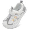 image:imageJOINFREE Toddler Sandals Kids Wide Girls Boys Aqua Athletic Sneakers Barefoot Beach Sandals QuickyDry Nonslip Outdoor Water Sports Hiking Sandals Summer Water Shoes for Pool River SwimWhite