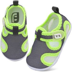 image:imageJOINFREE Baby Water Shoes Boys Girls Sandals Toddler Barefoot Beach Swim Shoes Baby Lightweight Summers Shoes Little Kids QuickDry Auqa Socks for Pool RiverDbluegreen