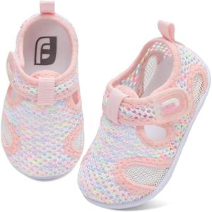 image:imageJOINFREE Baby Water Shoes Boys Girls Sandals Toddler Barefoot Beach Swim Shoes Baby Lightweight Summers Shoes Little Kids QuickDry Auqa Socks for Pool RiverPinkwhiteyellow