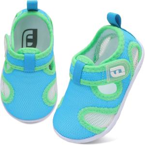 image:imageJOINFREE Baby Water Shoes Boys Girls Sandals Toddler Barefoot Beach Swim Shoes Baby Lightweight Summers Shoes Little Kids QuickDry Auqa Socks for Pool RiverBright Blue
