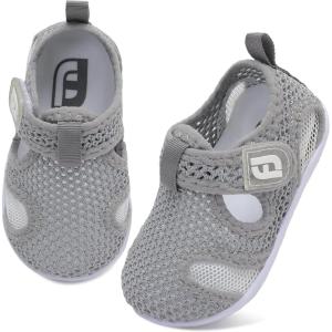 image:imageJOINFREE Baby Water Shoes Boys Girls Sandals Toddler Barefoot Beach Swim Shoes Baby Lightweight Summers Shoes Little Kids QuickDry Auqa Socks for Pool RiverLightgrey