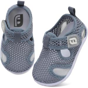 image:imageJOINFREE Baby Water Shoes Boys Girls Sandals Toddler Barefoot Beach Swim Shoes Baby Lightweight Summers Shoes Little Kids QuickDry Auqa Socks for Pool RiverDarkgrey