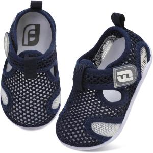 image:imageJOINFREE Baby Water Shoes Boys Girls Sandals Toddler Barefoot Beach Swim Shoes Baby Lightweight Summers Shoes Little Kids QuickDry Auqa Socks for Pool RiverNavyblue