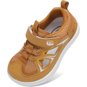 image:imageJOINFREE Toddler Sandals Kids Wide Girls Boys Aqua Athletic Sneakers Barefoot Beach Sandals QuickyDry Nonslip Outdoor Water Sports Hiking Sandals Summer Water Shoes for Pool River SwimBrown